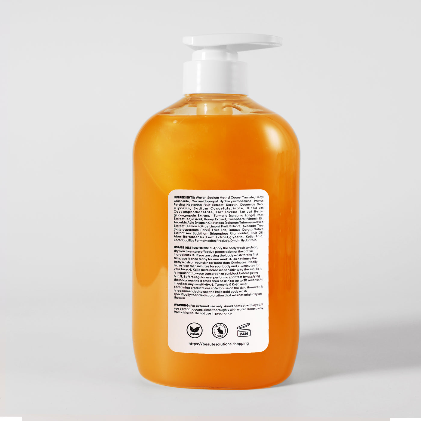 Turmeric & Kojic Acid Body Wash for Brightening and Even Skin Tone