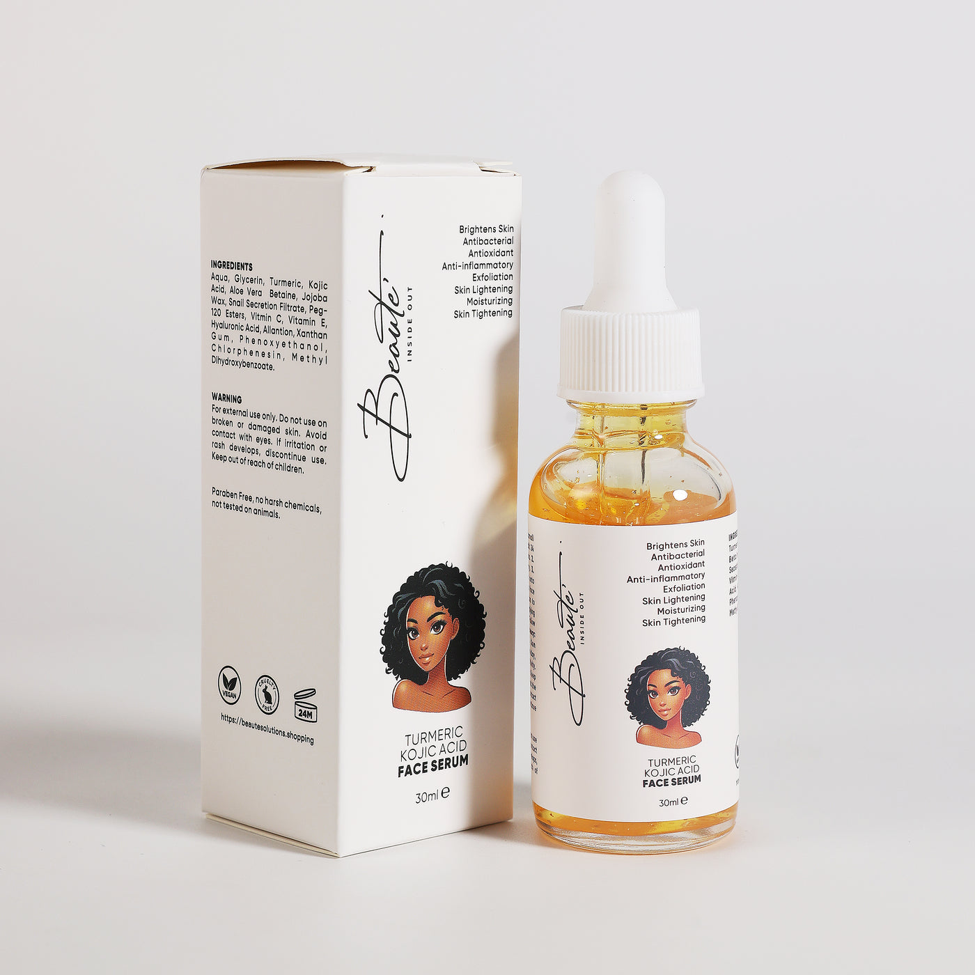 Turmeric & Kojic Acid Face Serum for Brightening and Even Skin Tone